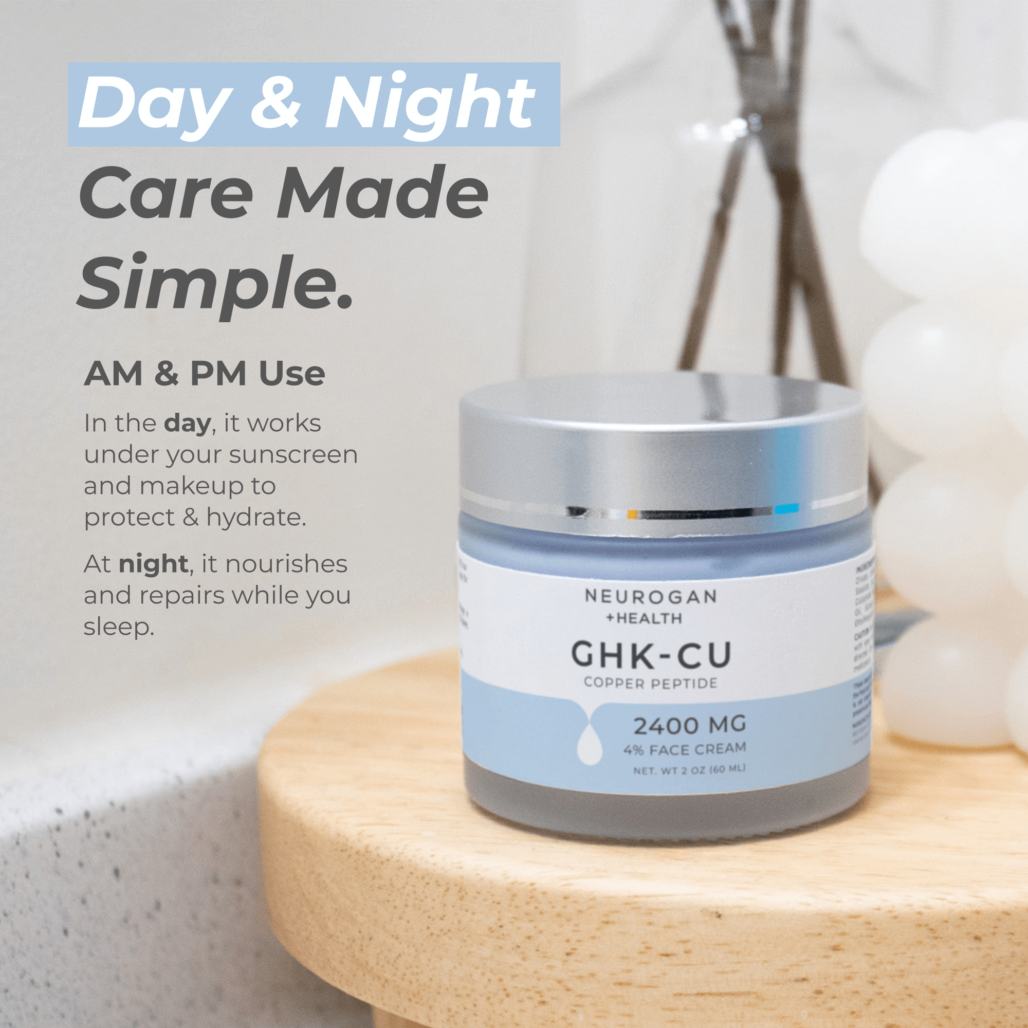 Advanced GHK-Cu Copper Peptide Face Cream 2400mg