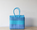 Turquoise & Purple Medium Handwoven Handbag