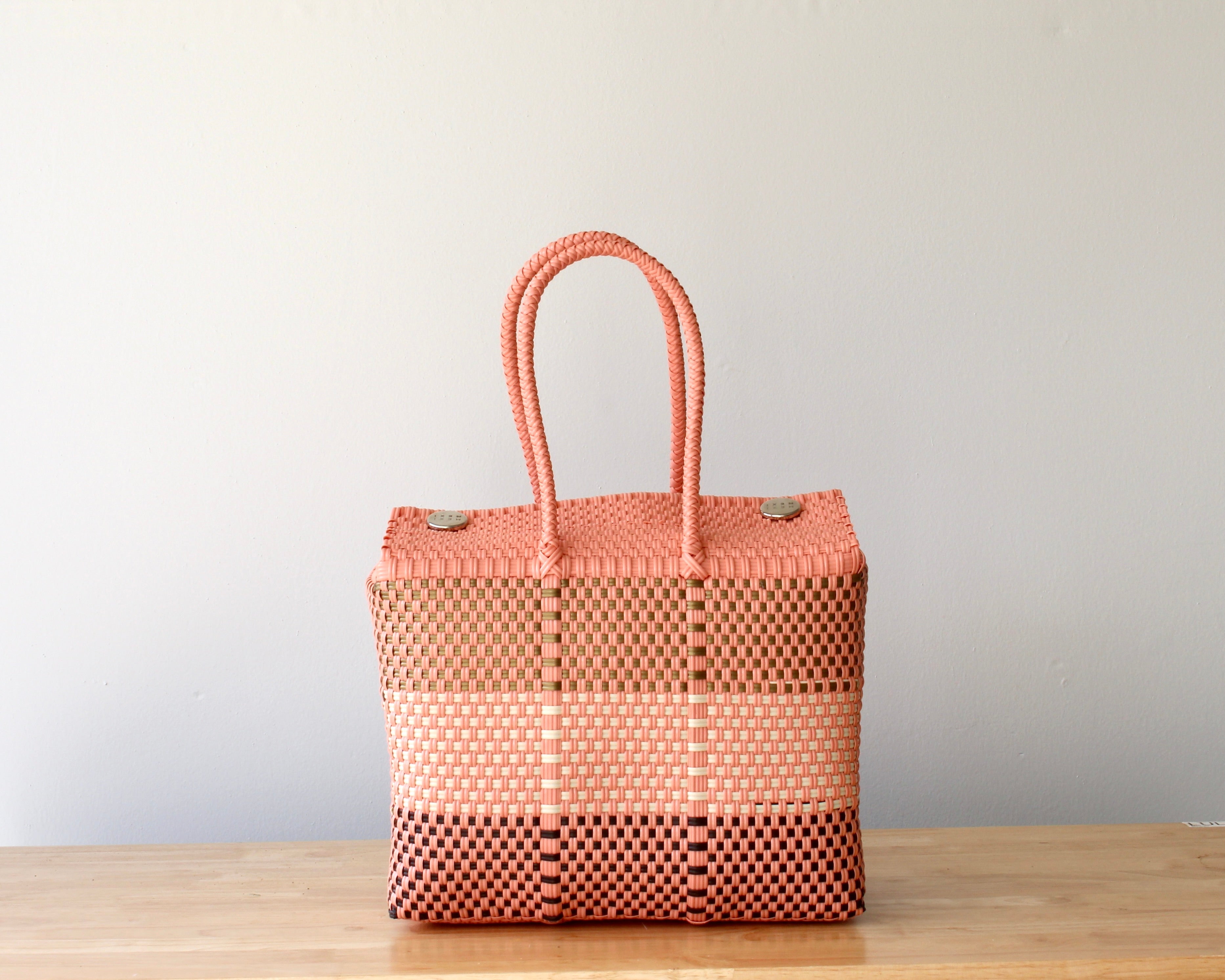 Cecilia Handwoven Handbag - Earthy Peach